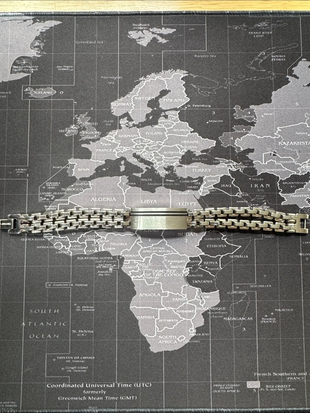 Men's Brushed Silver Stainless Steel ID Link Bracelet